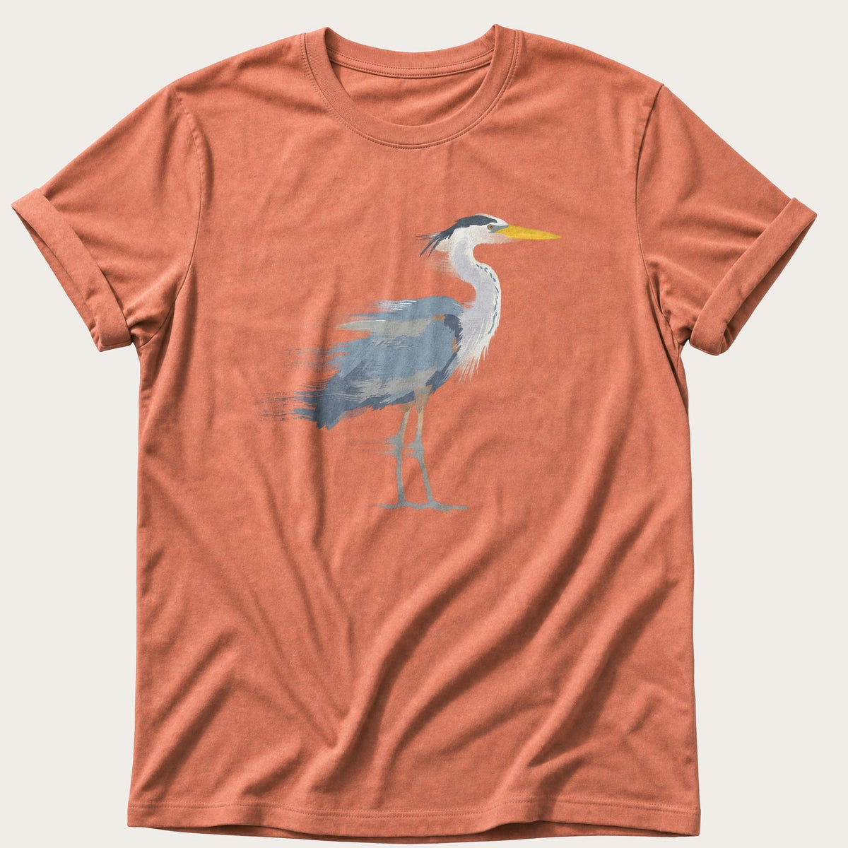 Painted Heron — Terracotta Comfort Colors tee