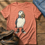 Puffin And Fish 77 — Terracotta Comfort Colors tee