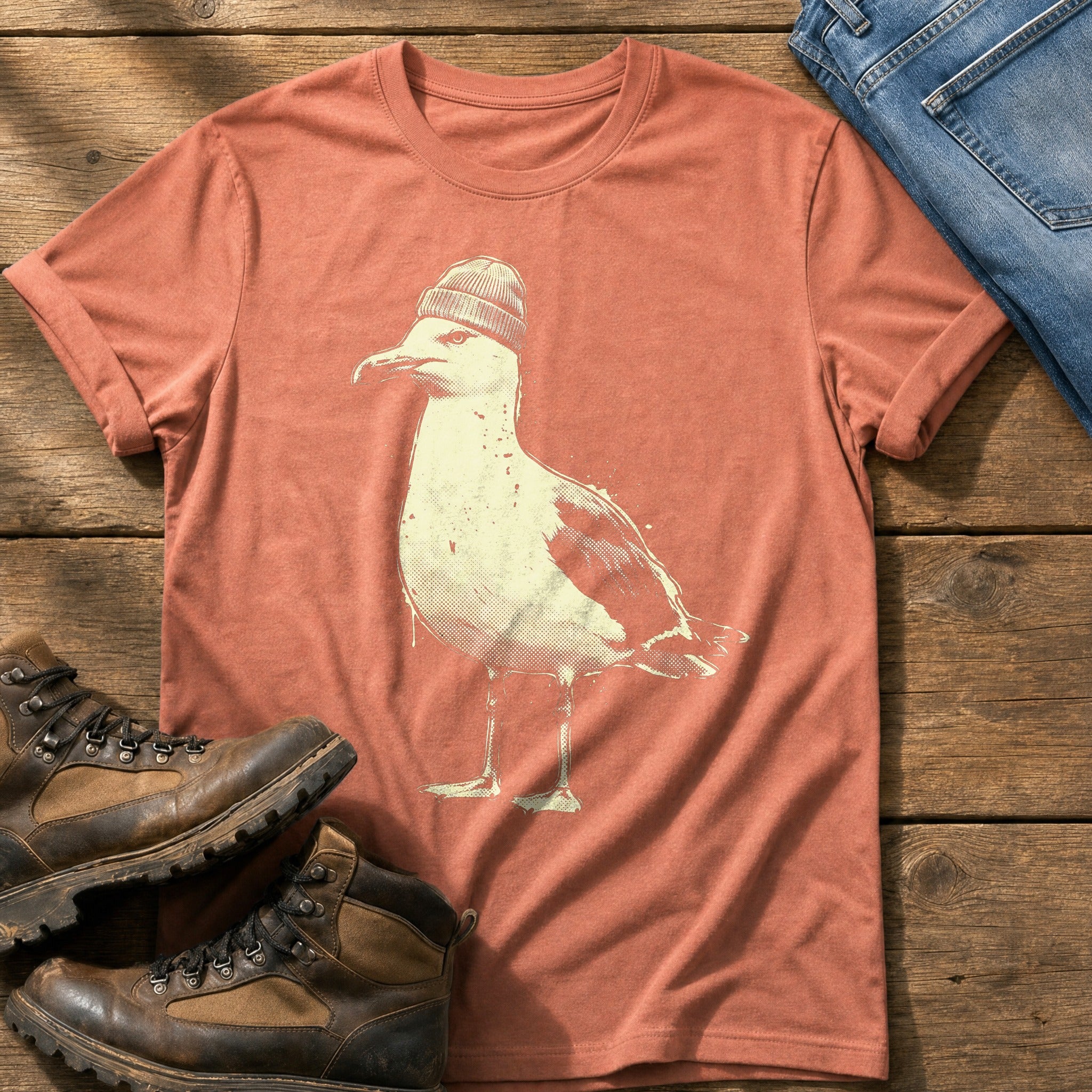 Street Seagull 6 — Terracotta Comfort Colors tee