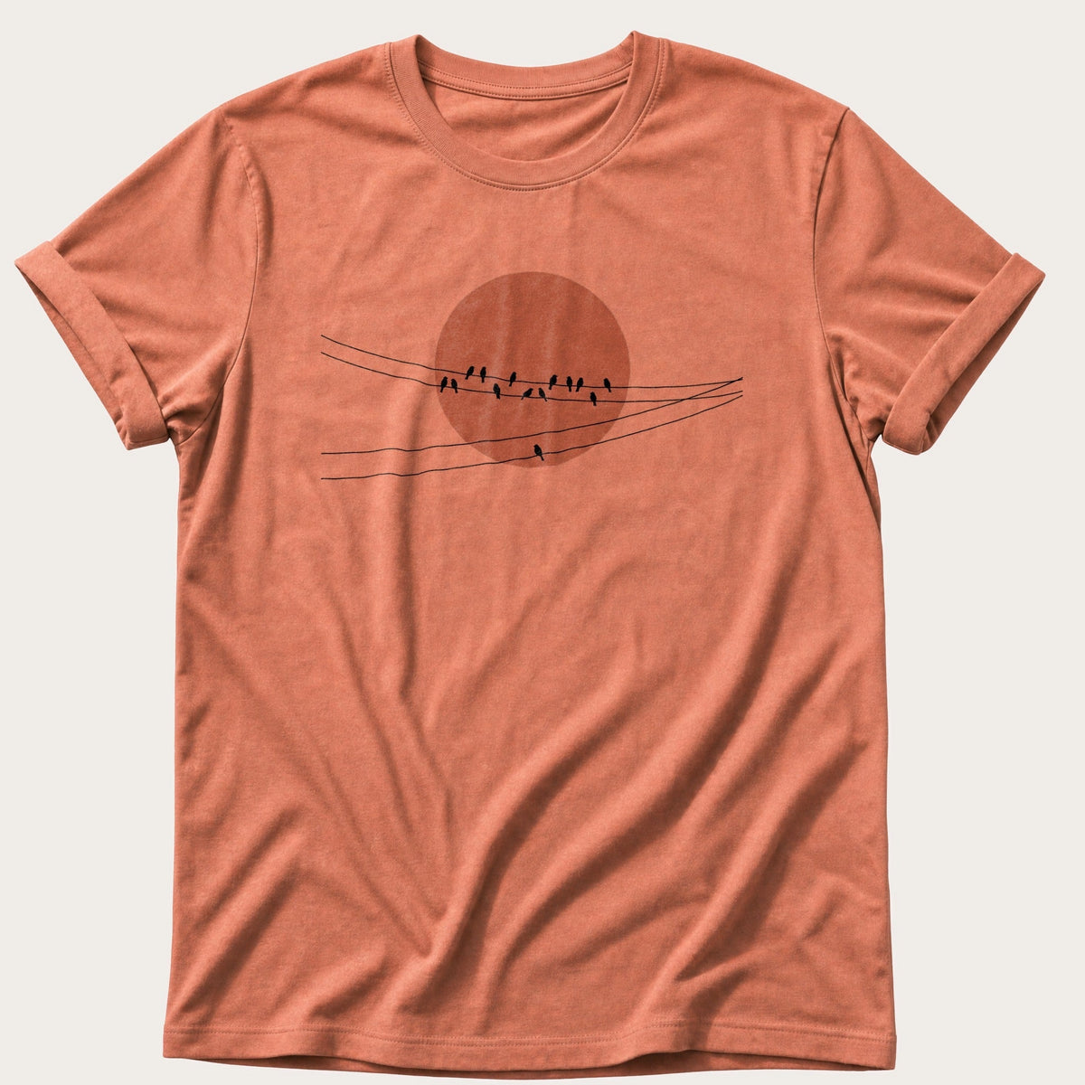 Wires At Sundown — Terracotta Comfort Colors tee