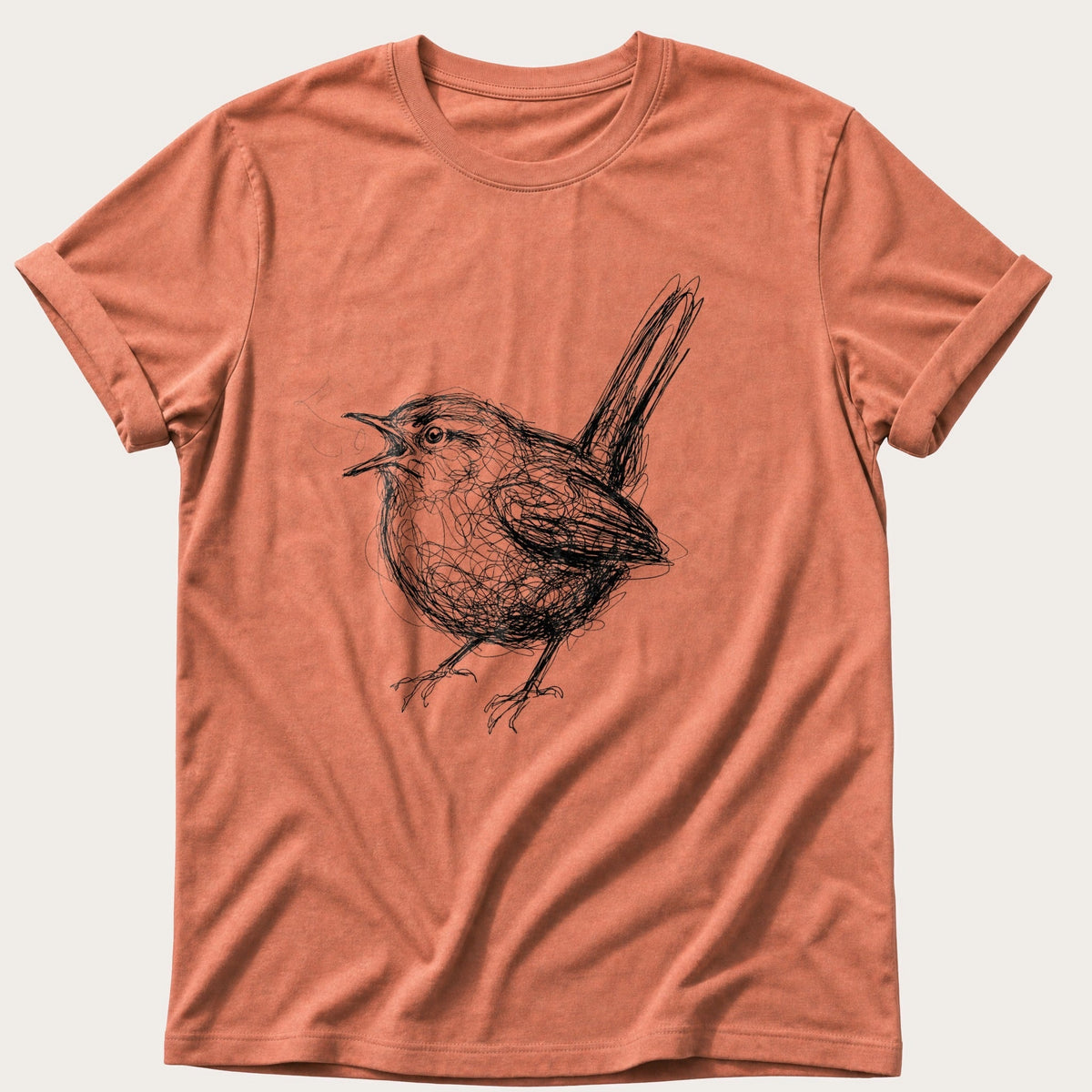 Wren In Full Song — Terracotta Comfort Colors tee