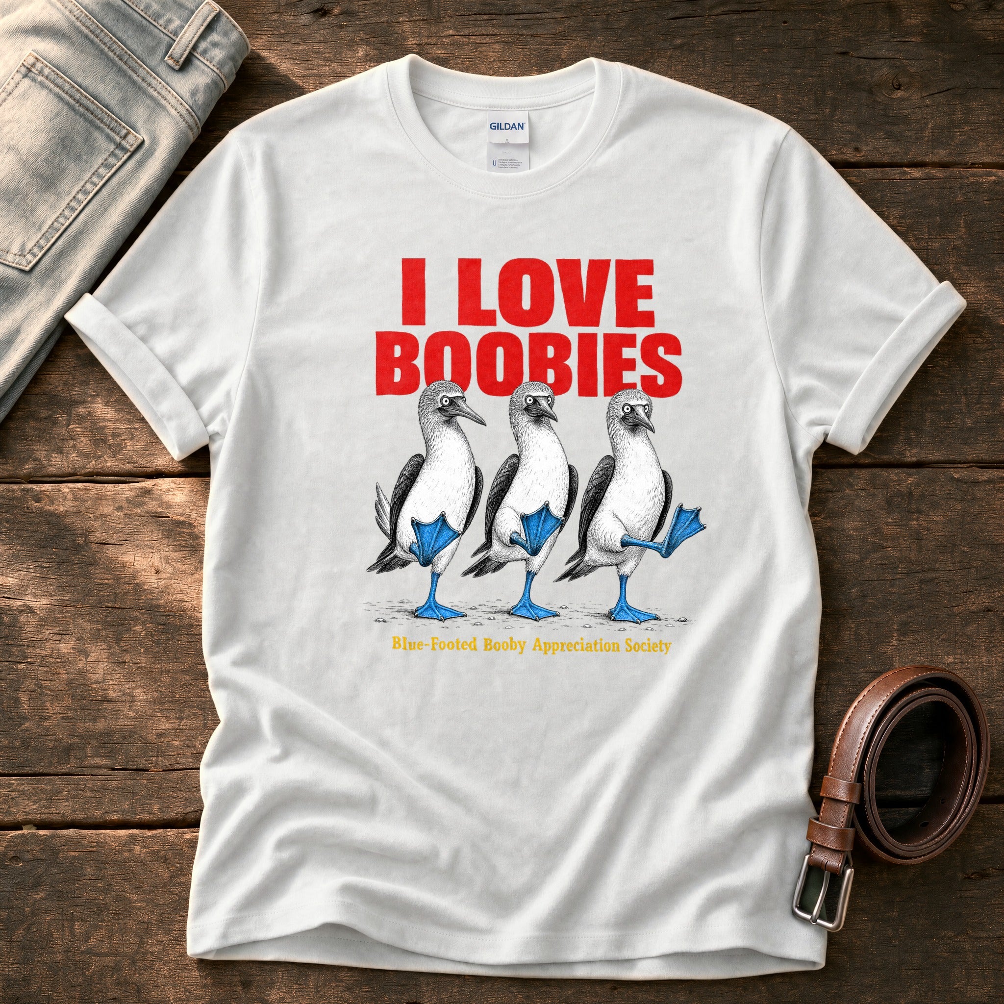Boobies 3 — White Comfort Colors tee