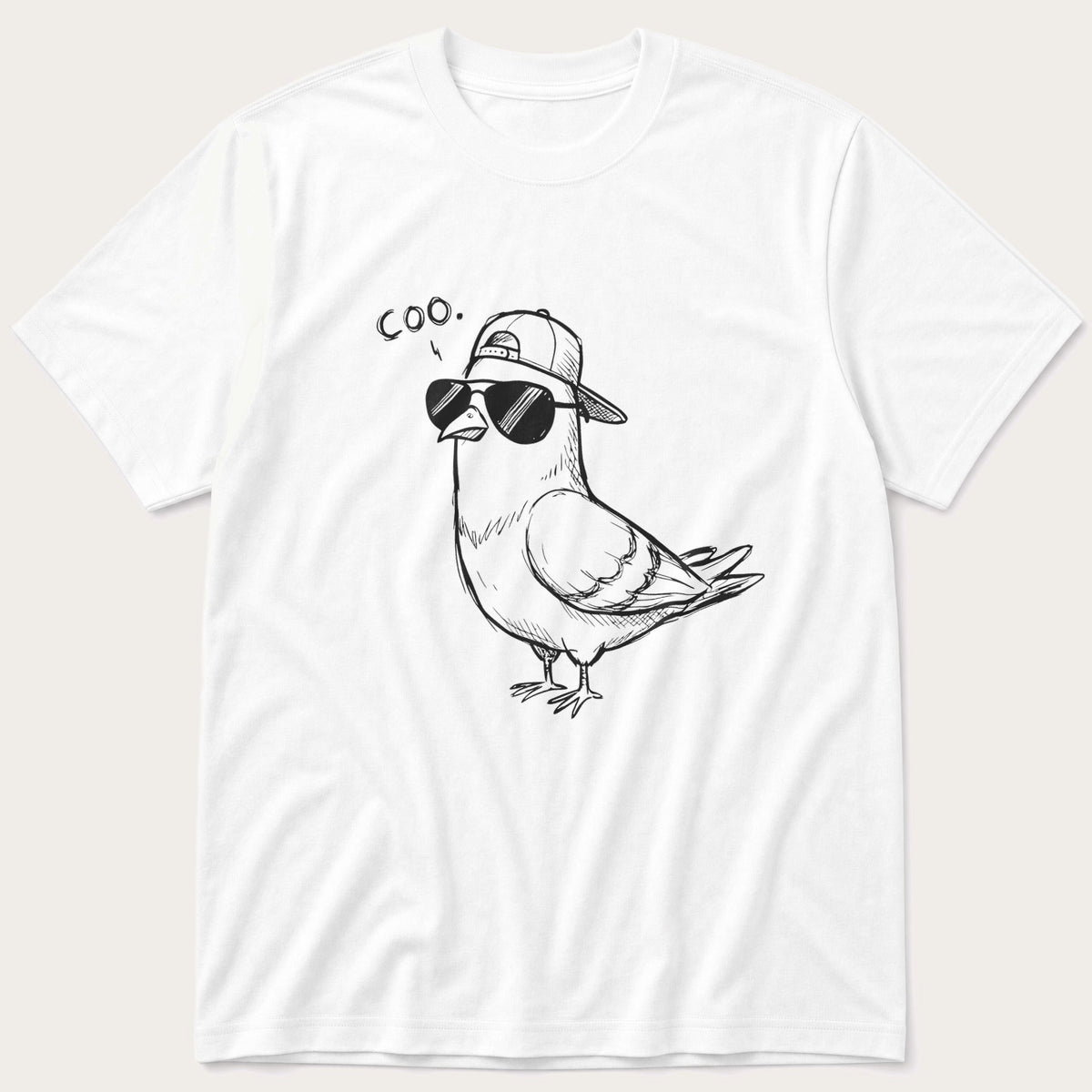 Coo Pigeon 5 — White T-Shirt