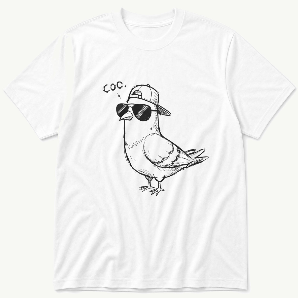 Coo Pigeon 5 — White T-Shirt