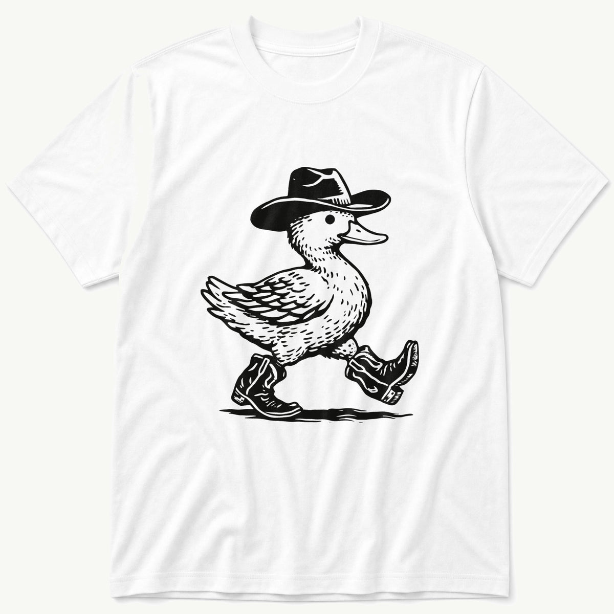 Cowboy Duck 3 — White T-Shirt