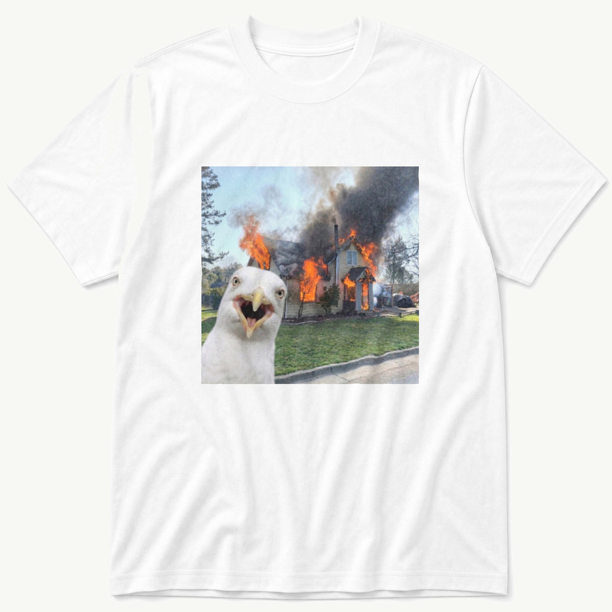 Disaster Seagull 4 — White T-Shirt