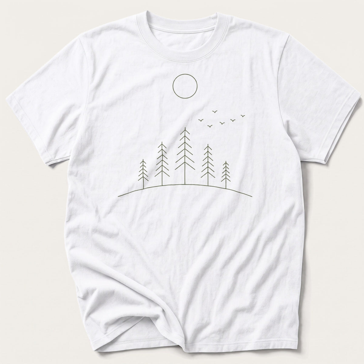 Flock Over The Pines — White T-Shirt