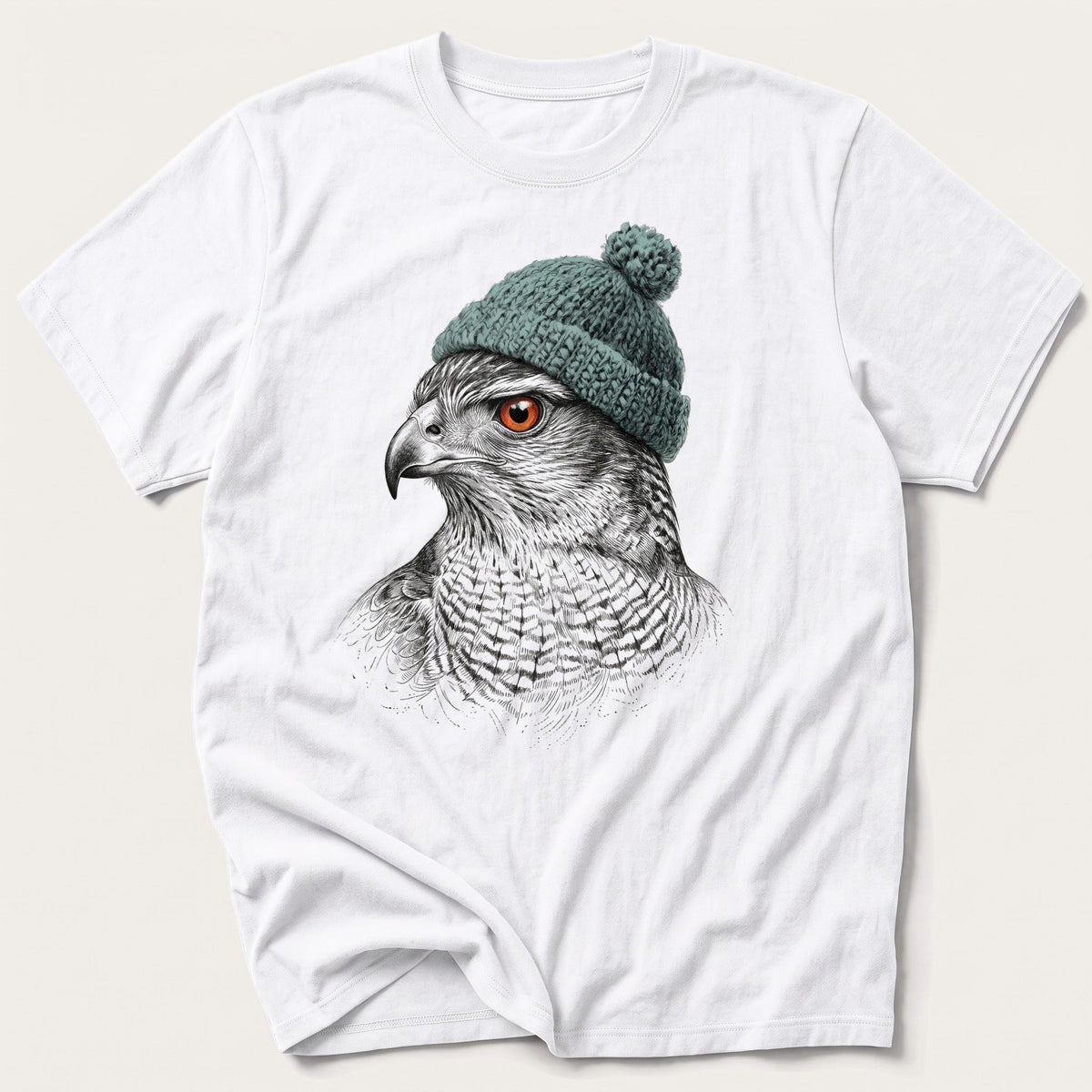Hawk Sketch 3 — White T-Shirt