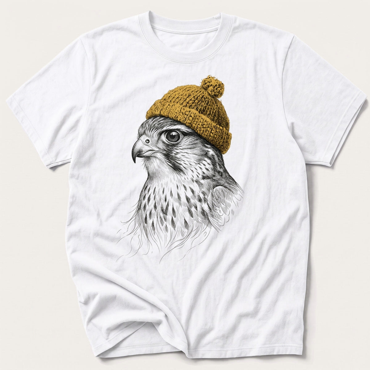 Hawk Sketch 6 — White T-Shirt