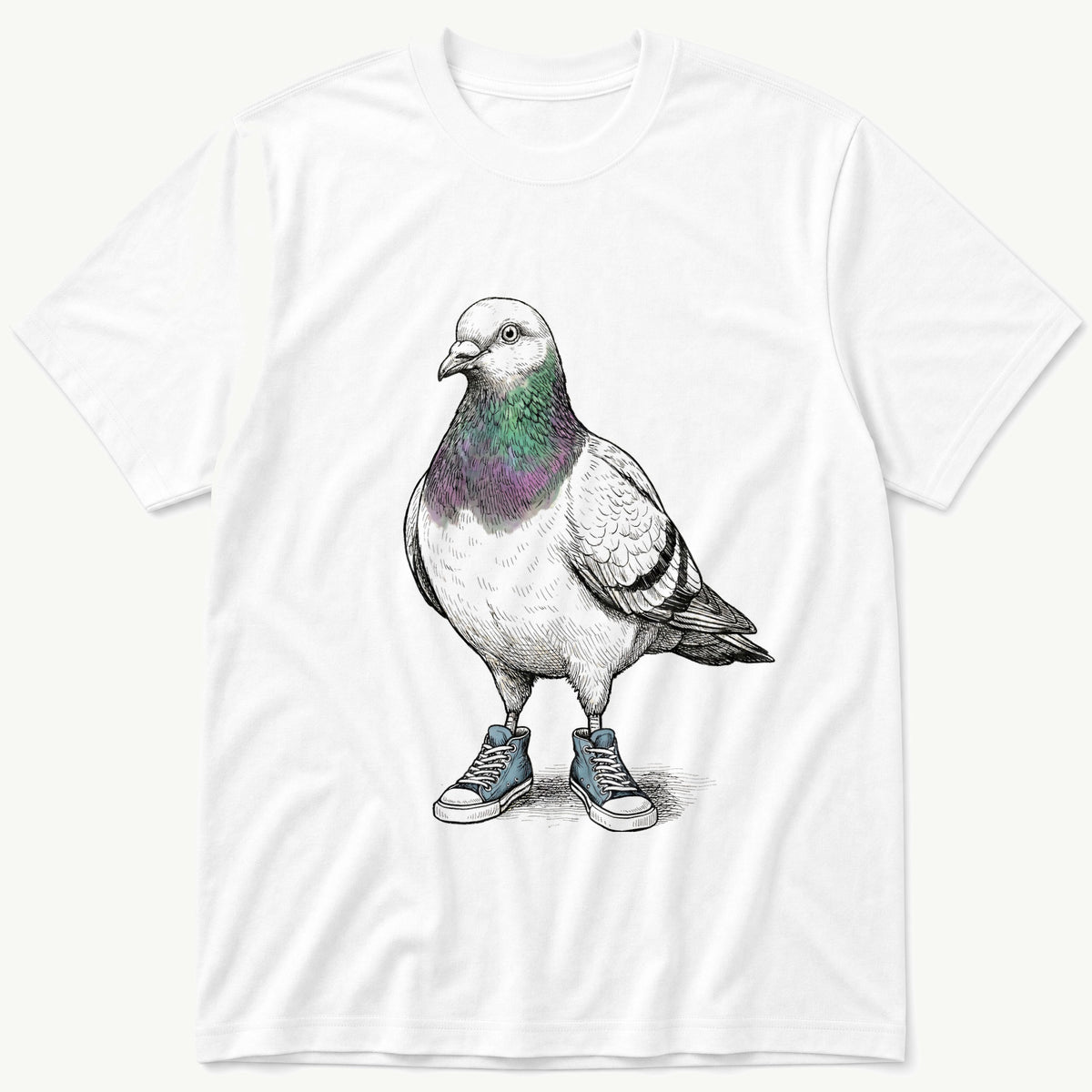 Hipster Pigion 3 — White T-Shirt