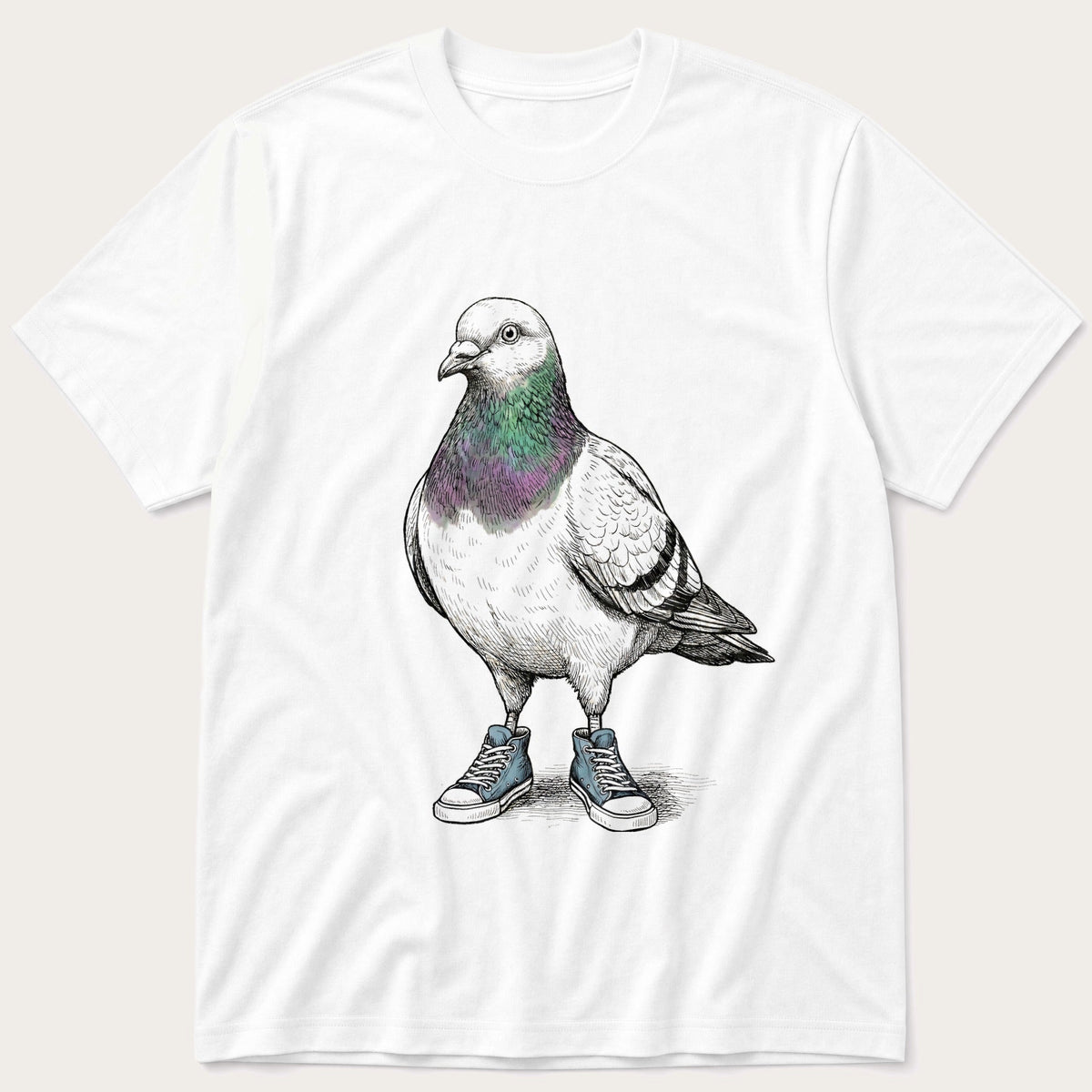Hipster Pigion 3 — White T-Shirt
