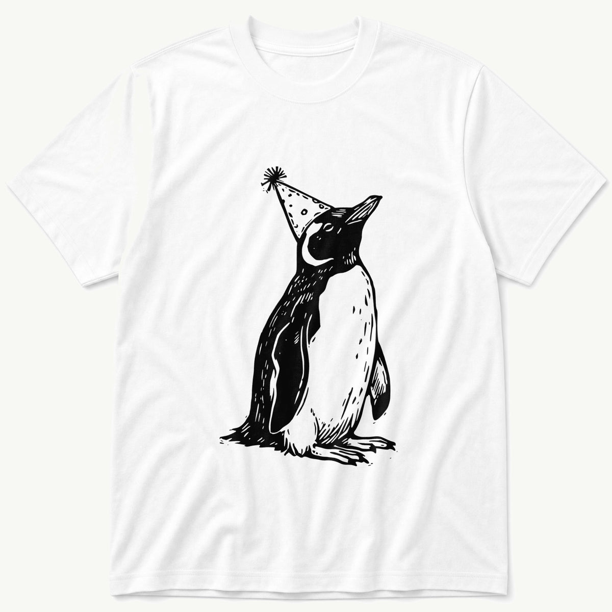 Party Penguin 44 — White T-Shirt