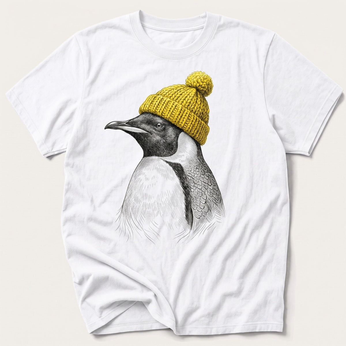 Penguin Sketch 5 — White T-Shirt
