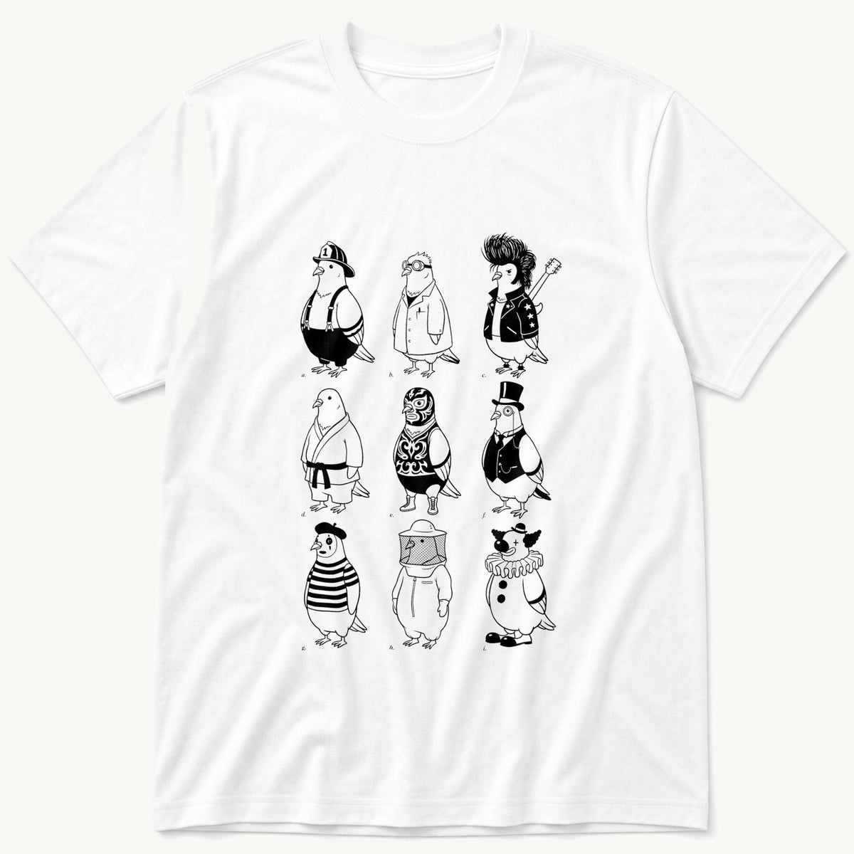 Pigeon Outfits 3 — White T-Shirt