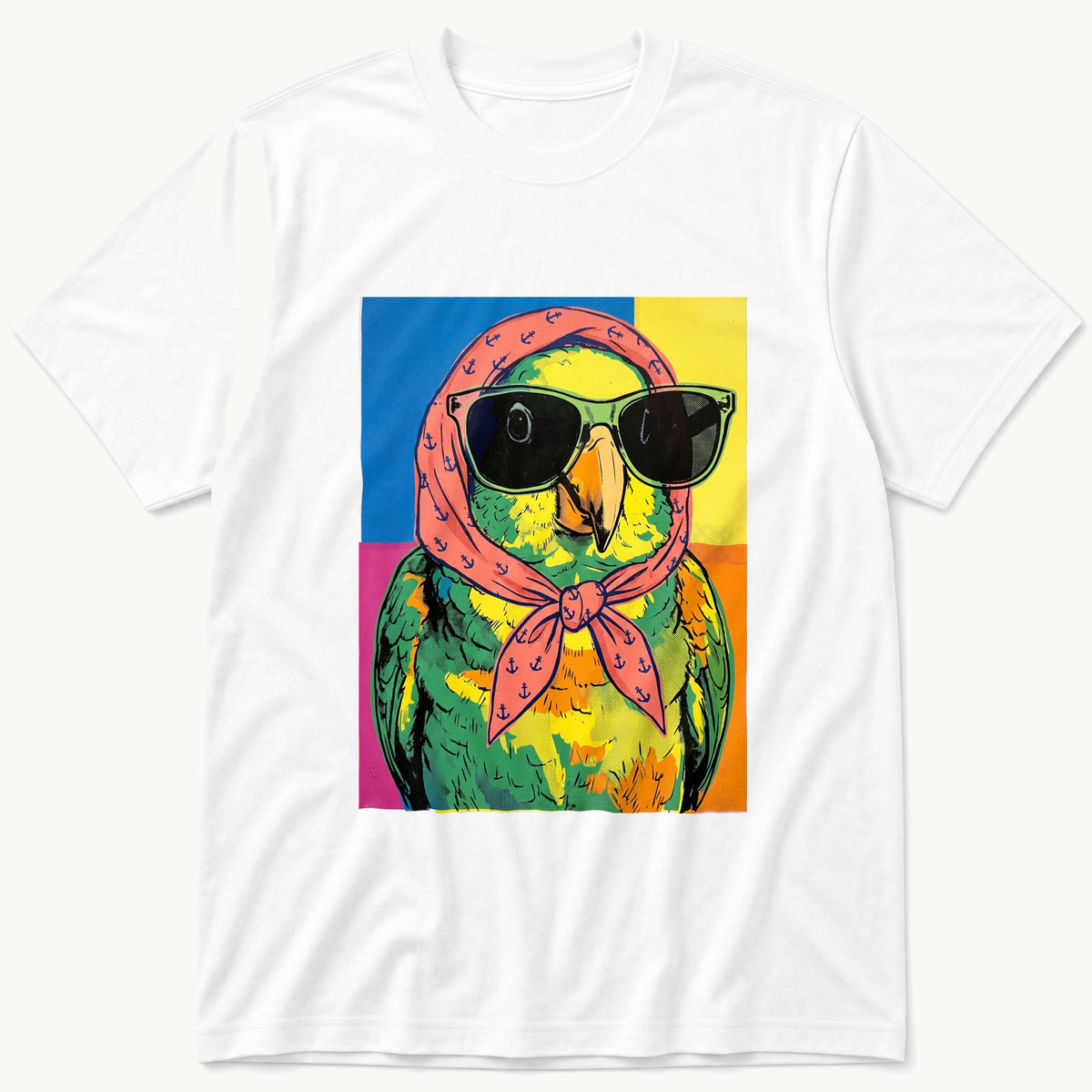 Pop Art Bird 8 — White T-Shirt