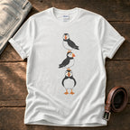 Puffin Stack 4 — White Comfort Colors tee