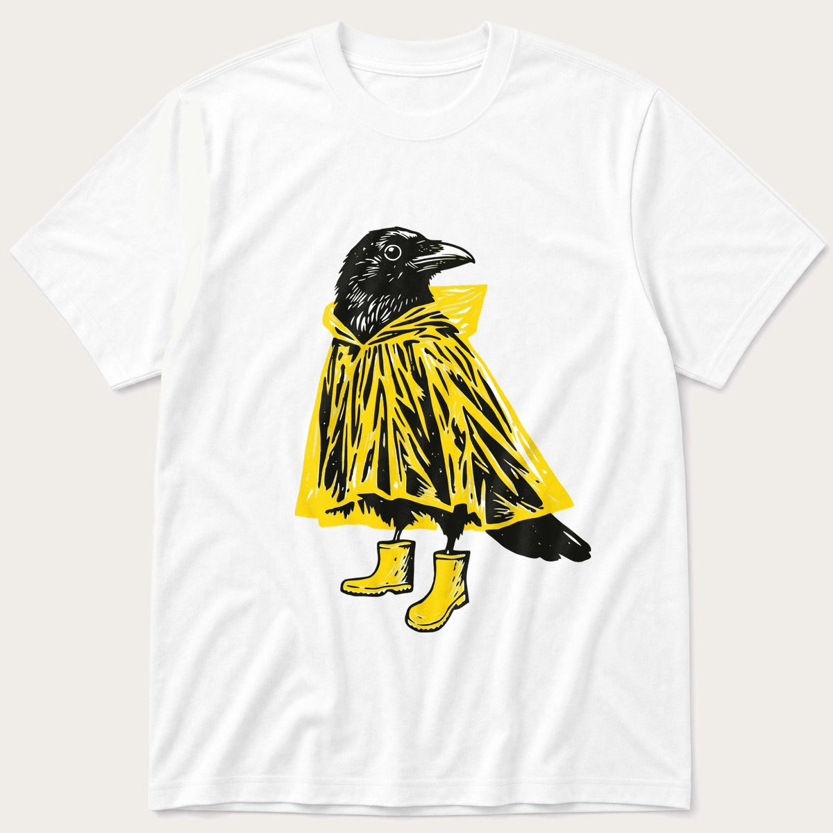 Raincoat Crow 66 — White T-Shirt