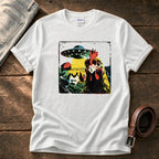 Spaceship Chicken 22 — White Comfort Colors tee