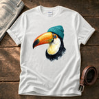 Toucan Beanie 33 — White Comfort Colors tee