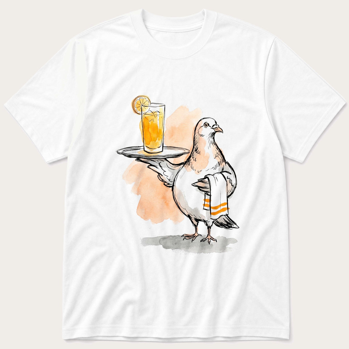 Waiter Pigeon — White T-Shirt