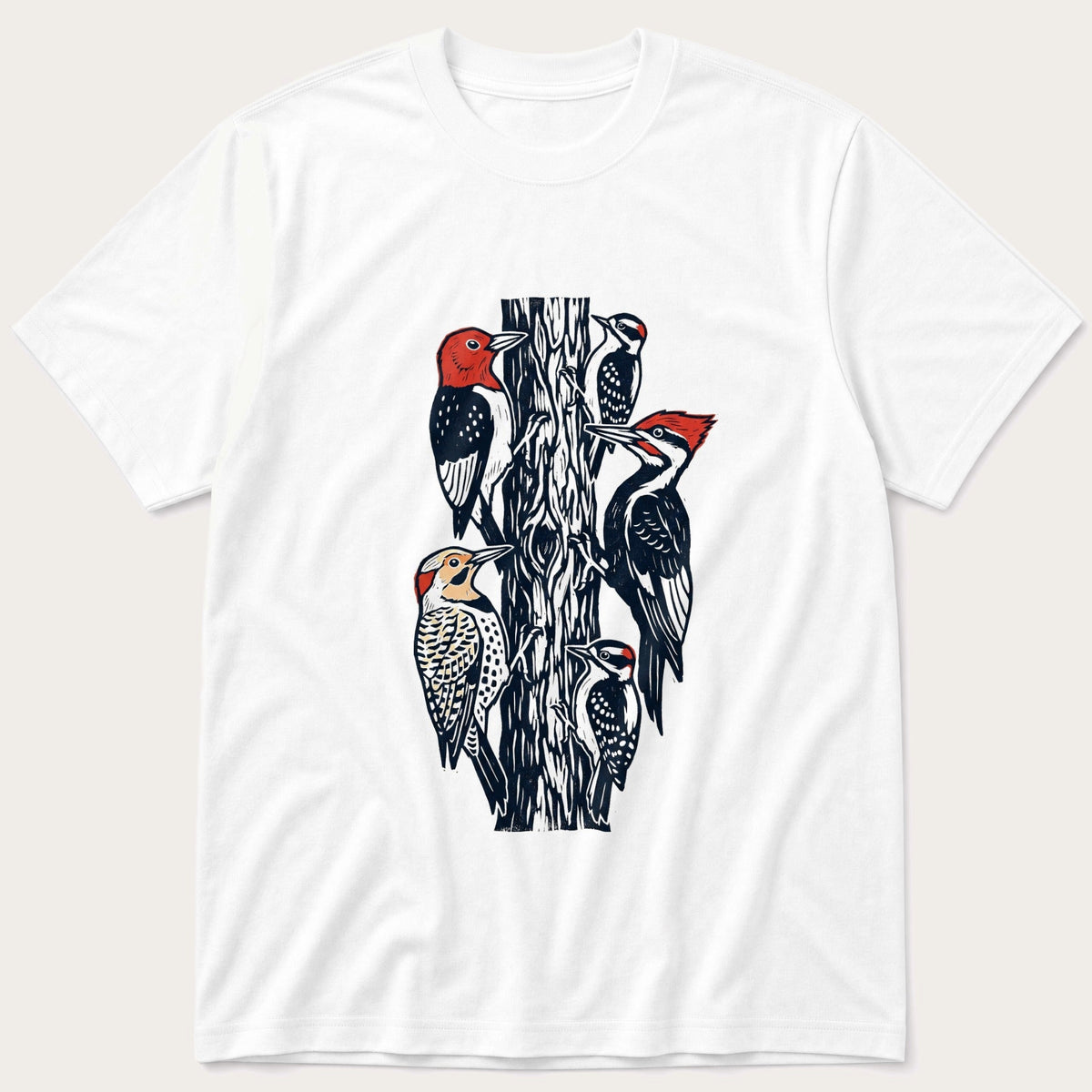 Wood Peckers 5 — White T-Shirt